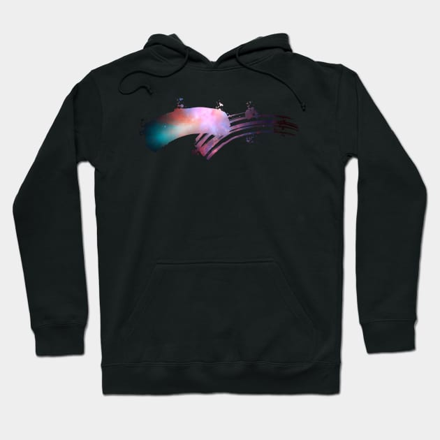 Paint brush stroke galaxy whoosh Hoodie by Blacklinesw9